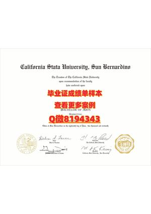 california State University San Bernardino Diploma Sample