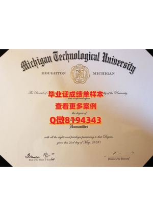 michigan Technological University Diploma Sample