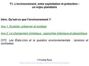 Terminale HGGSP T1. Introduction