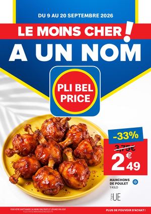 Pli Bel Price - Nos Promotions du 09 au 20 Septembre