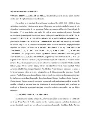 465 466 467 468 469 470 Ape 2016 Beneficios Dados A Terroristas Por Alcalde De Apopa Elías Hernández