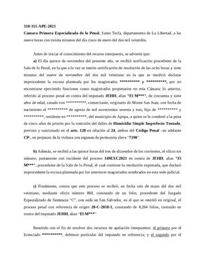 310 311 Ape 2021 Homicidio Alcalde De Apopa