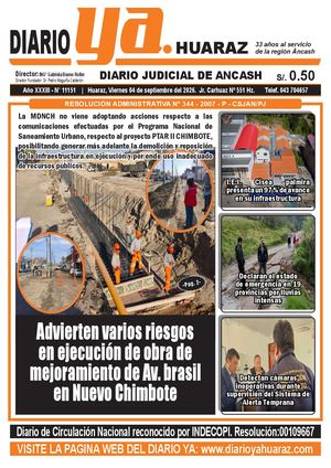 2026 09 04 Diario Ya Huaraz