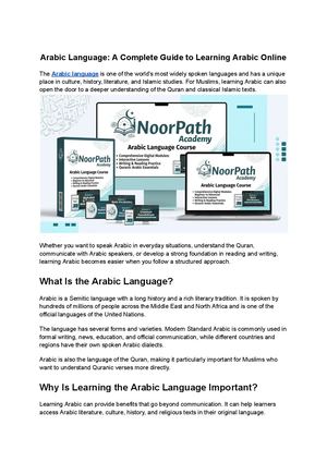 Arabic Language A Complete Guide To Learning Arabic Online