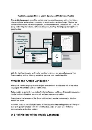 Arabic Language How To Learn, Speak, And Understand Arabic