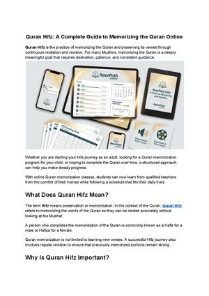 Quran Hifz A Complete Guide To Memorizing The Quran Online