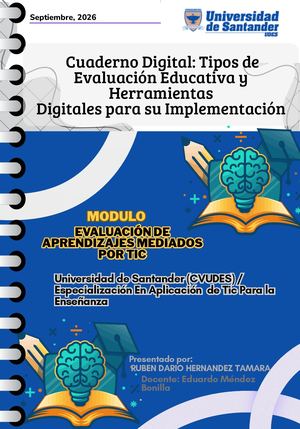 Entregable 1. Cuaderno digital. Tipos de evaluación educativa y herramientas digitales para su implementación.