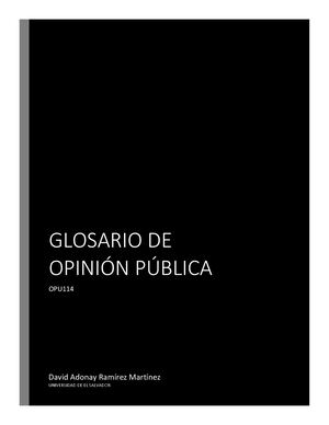 Glosario de Opinión Pública
