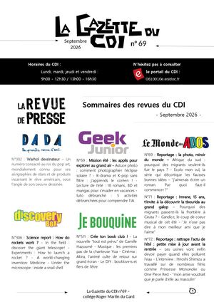 Gazette - septembre 2026