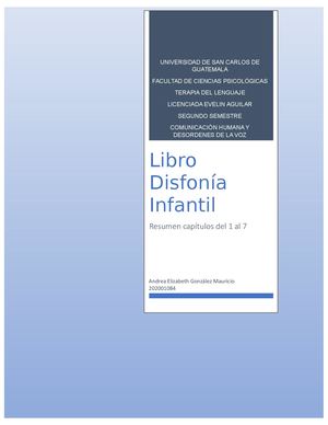 Libro Electrónico DISFONÍA INFANTIL