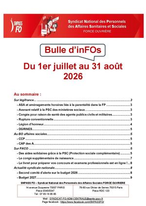 Bulle D'inFos 01 07 2026 au 31 08 2026