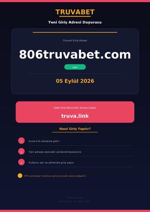 806truvabet.com - Truvabet Güncel Adres Duyurusu (05.09.2026)