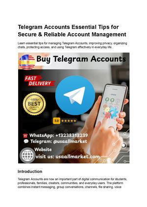 Top 17 Trusted Sources To Buy Aged Telegram Accounts In Usa