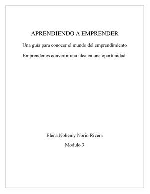 Aprendiendo A Emprender