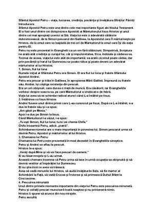 Sfântul Apostol Petru – viața, lucrarea, credința, pocăința și învățătura Sfinților Părinți