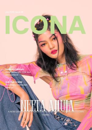 Magazine Template Magazine In Green Black And White Modern Style