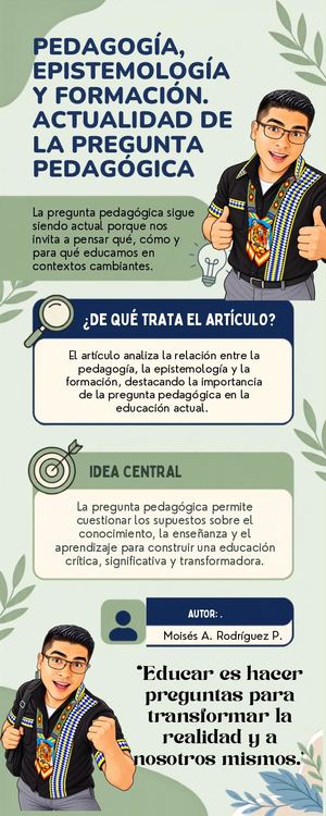 PEDAGOGÍA, EPISTEMOLOGÍAY FORMACIÓN. ACTUALIDAD DE LA PREGUNTA PEDAGÓGICA
