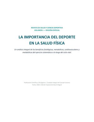 Importancia Del Deporte En La Salud Fisica