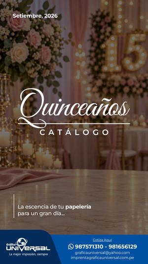 Catálogo Quinceaños 2026