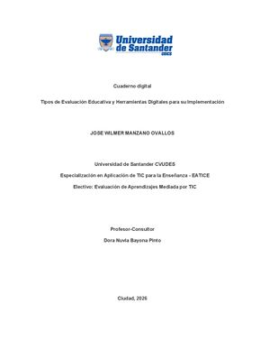 Tipos De Evaluacion Educativa Y Herramientas Digitales Para Su Implemantación