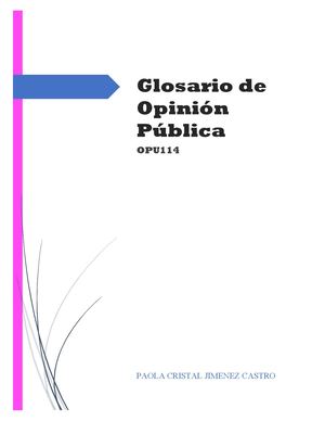 Opinion Publica Glosario