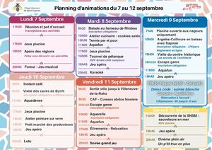 7 Au 12 Septembre