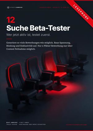 Hypnotic Campaign Launch Timer 12 Suche Beta Tester Leseprobe