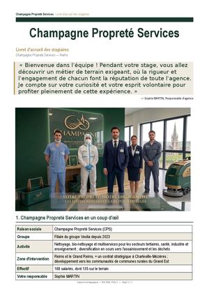 Livret Accueil Stagiaires Cps