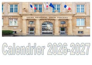 Calendrier Lycée 2026 2027