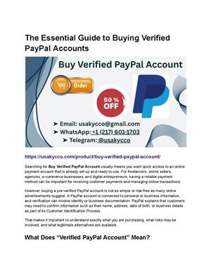 The Essential Guide To Buying Verified Pay Pal Accounts
