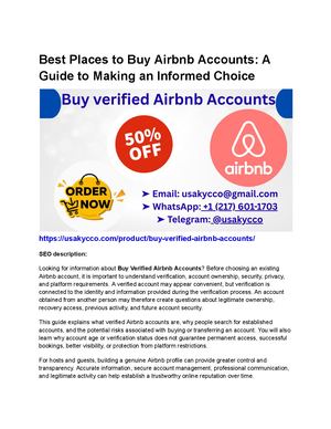 Best Places To Buy Airbnb Accounts A Guide To Making An Informed Choice