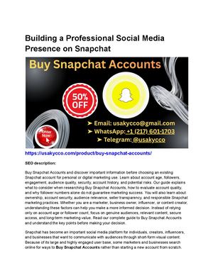 Building A Professional Social Media Presence On Snapchat