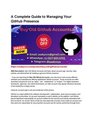 A Complete Guide To Managing Your Git Hub Presence