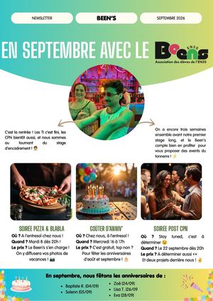 Newsletter Been's Septembre 26