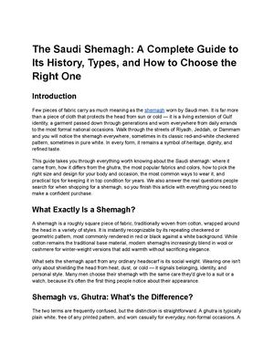 The Saudi Shemagh A Complete Guide To Its History, Types, And How To Choose The Right One