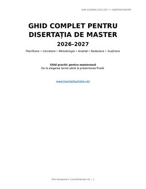 Ghid Disertatie Master 2026 2027