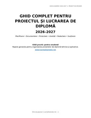 Ghid Proiect Lucrare Diploma 2026 2027