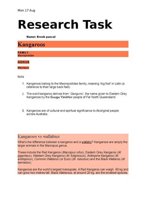 Research Task about kenguru Brosh Pascal