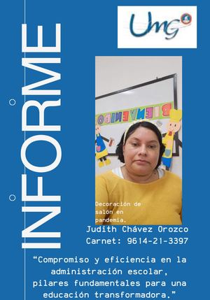 Informe I Judith Chávez
