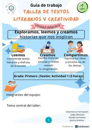 Guia de trabajo textos literarios Jessica,Natalia,Lorena