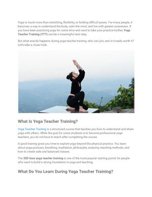Yoga Teacher Training A Guide For Aspiring Yoga Teachers