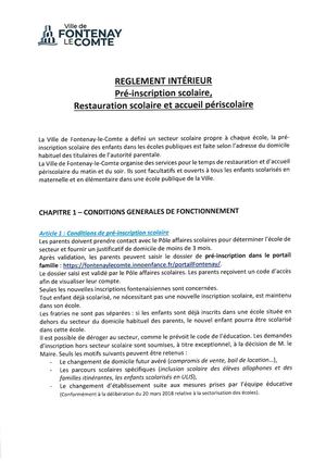 Etablissements Scolaires Reglement Interieur 2026 2027