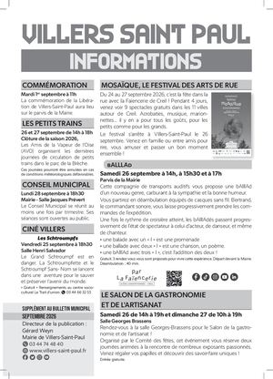 Le supplément orange du mois de septembre