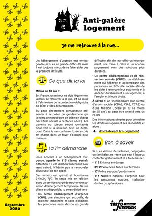 Logement : se retrouver à la rue