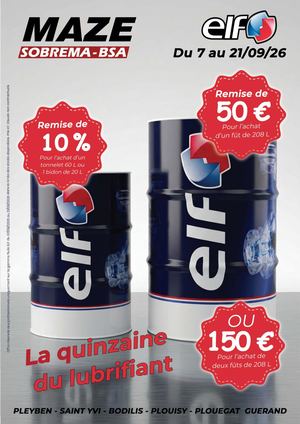 LA QUINZAINE DU LUBRIFIANT 09/26