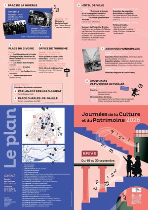 Dépliant Journées Culture Et Patrimoine 2026 V3
