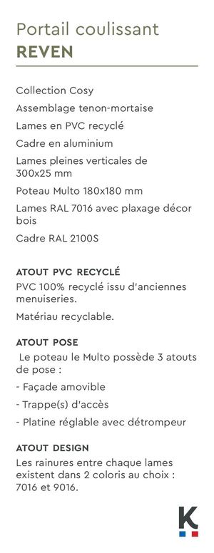Portail Coulissant Cadre Ral2100