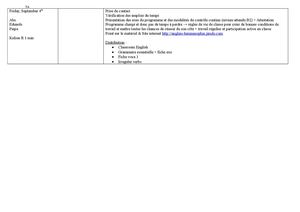 Cahier de textes TA
