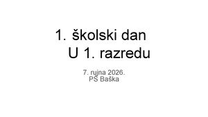 1 ŠKolski Dan