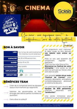 SOIREE CINEMA